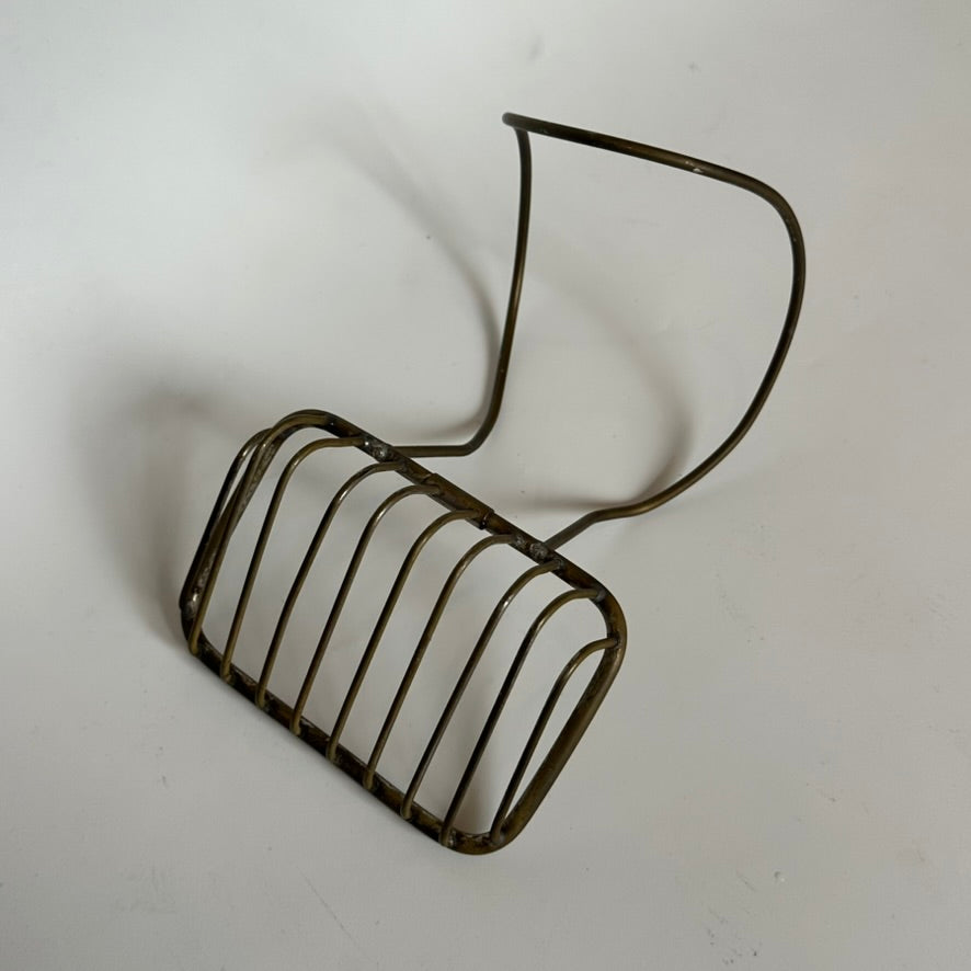 Antique Brass Tub-Mounted Soap Holder Basket