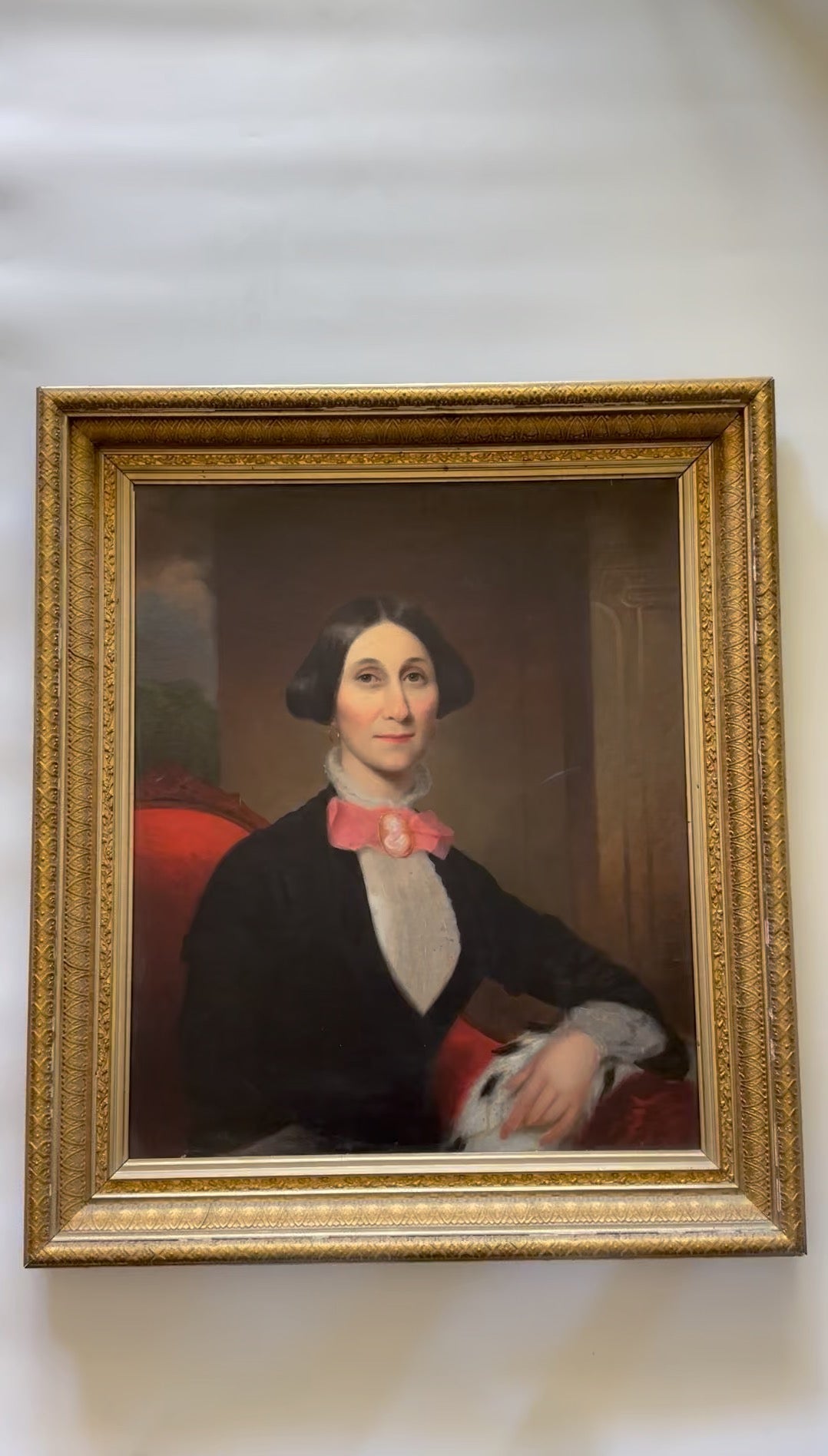 Circa 1840-1860 American Portrait Oil on Canvas