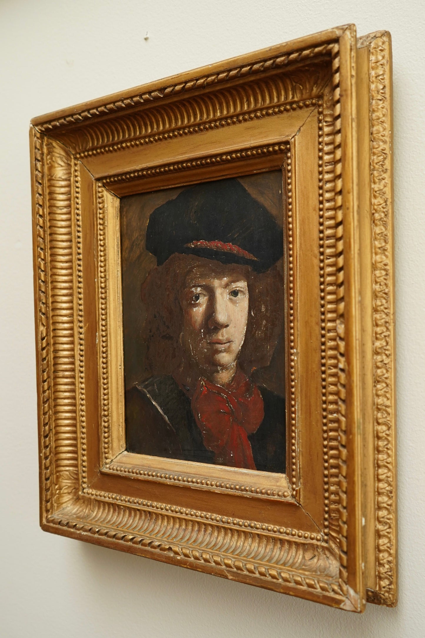 1930 Slade School Portrait Study After the Old Masters | Oil on Board by Gordon Hughes