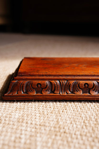 Antique Carved Oak Display Riser
