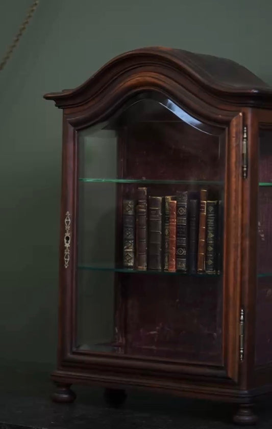Antique Victorian Walnut Display Cabinet or Vitrine, Circa 1880–1900