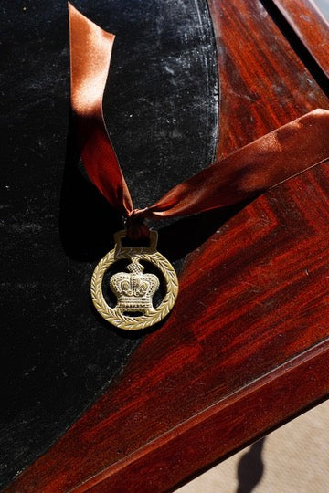 Vintage English Brass Medallion
