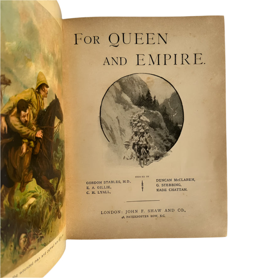 Victorian "For Queen and Empire" Cloth Book