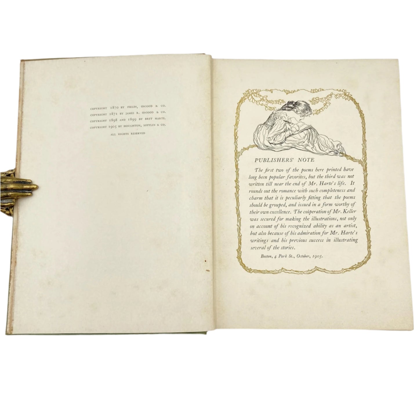 1905 "Her Letter" Victorian Cloth Book