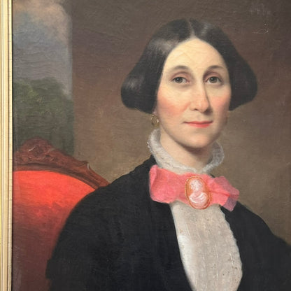 Circa 1840-1860 American Portrait Oil on Canvas