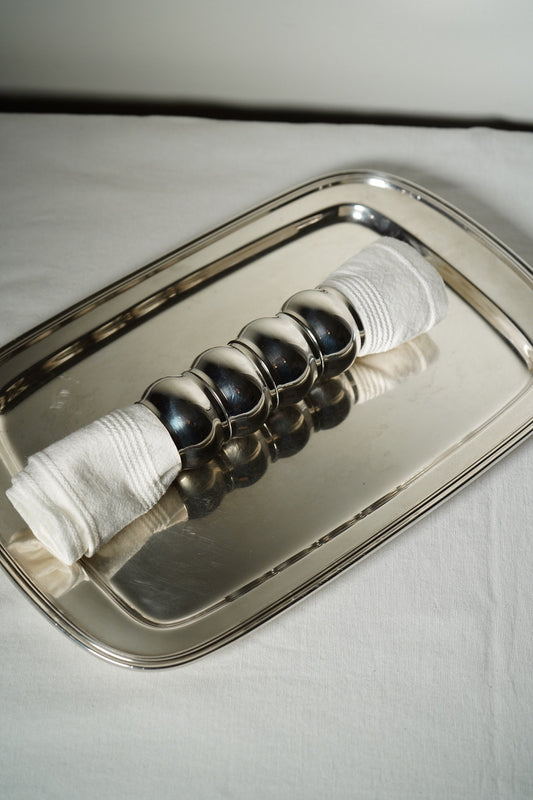 Silver Plated Napkin Rings Set of 4