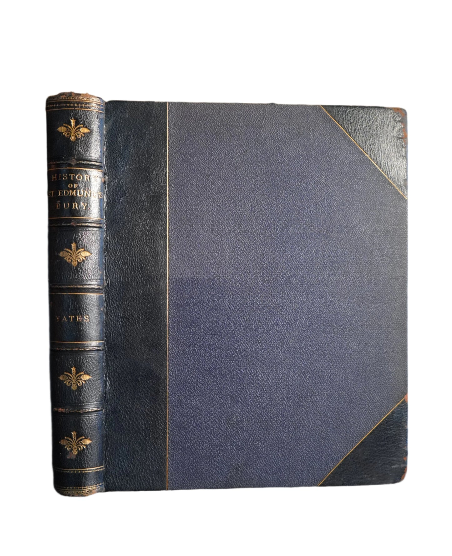 1805 "The History and Antiquities of the Abbey of St. Edmund’s Bury" Half Blue Leather Book