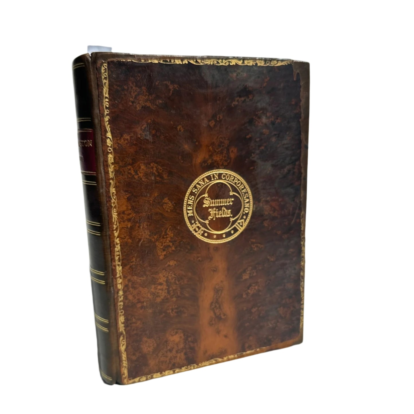 1905 "Wellington" Brown Full Leather Prize Binding Book