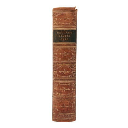 1869 "View of the State of Europe During the Middle Ages" Full Brown Leather Book