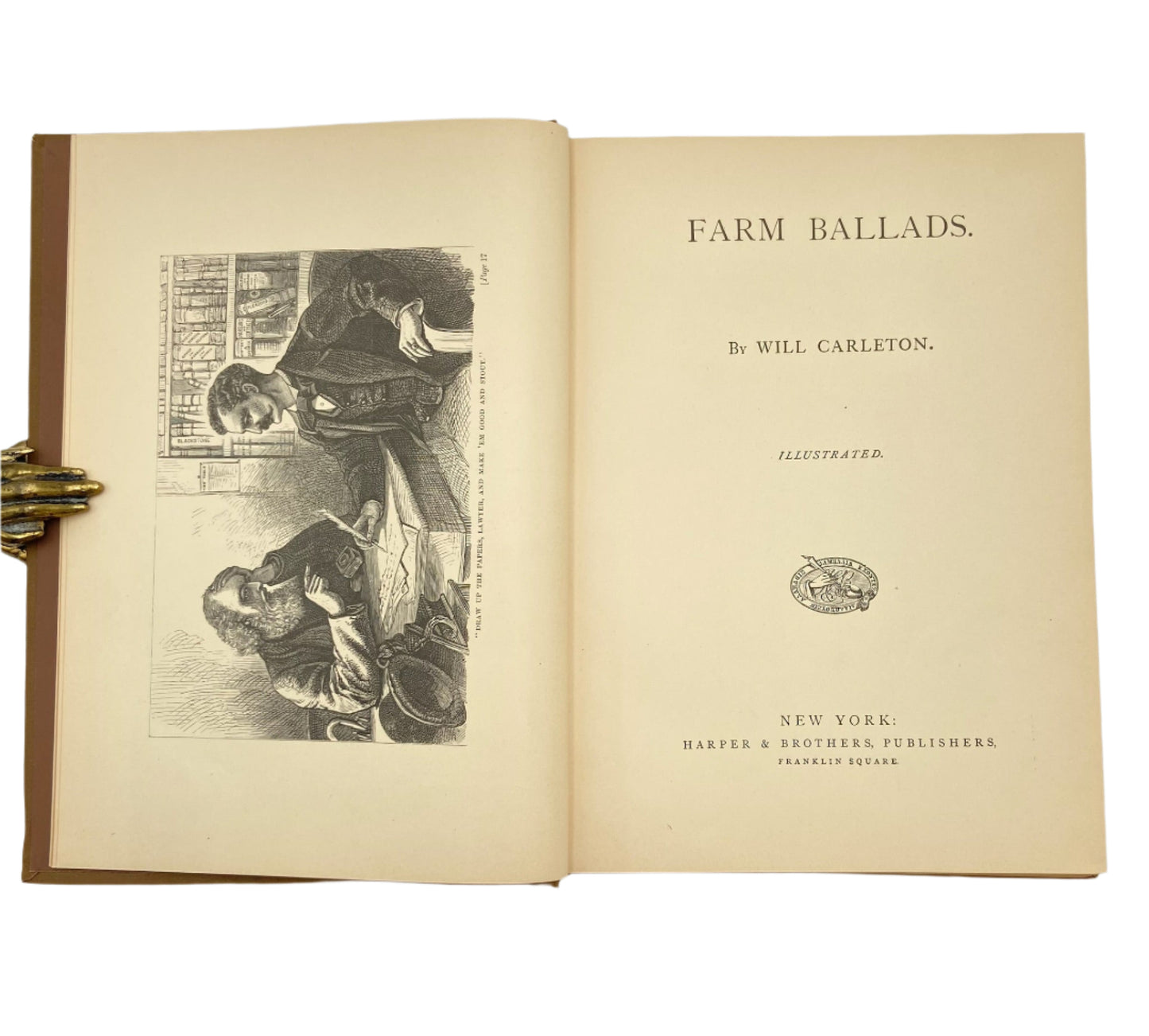 "Farm Ballads" Victorian Cloth Book