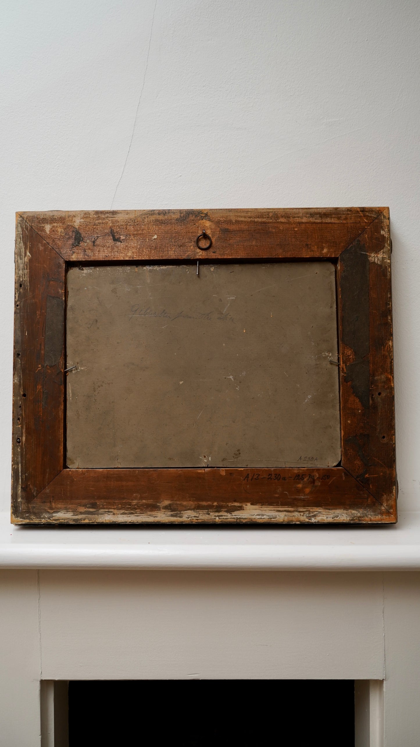 19th Century British Marine Painting – “Gibraltar from the Sea” | Antique Oil on Board in Gilt Frame