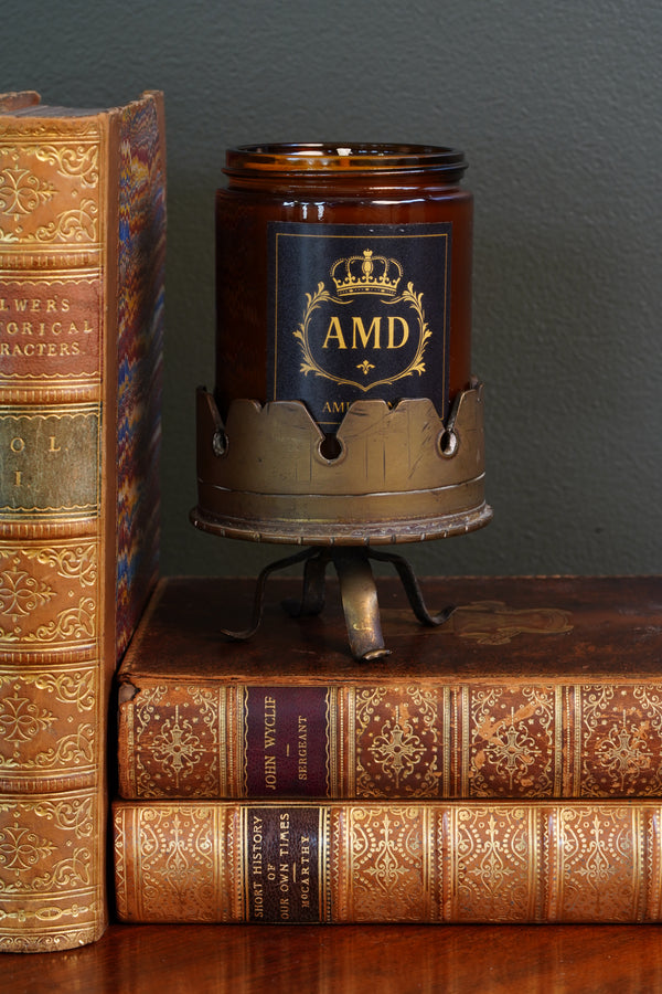 WWI Trench Art Brass Shell Base Holder Stand Dated 1912 Antique Military Decor secondary view