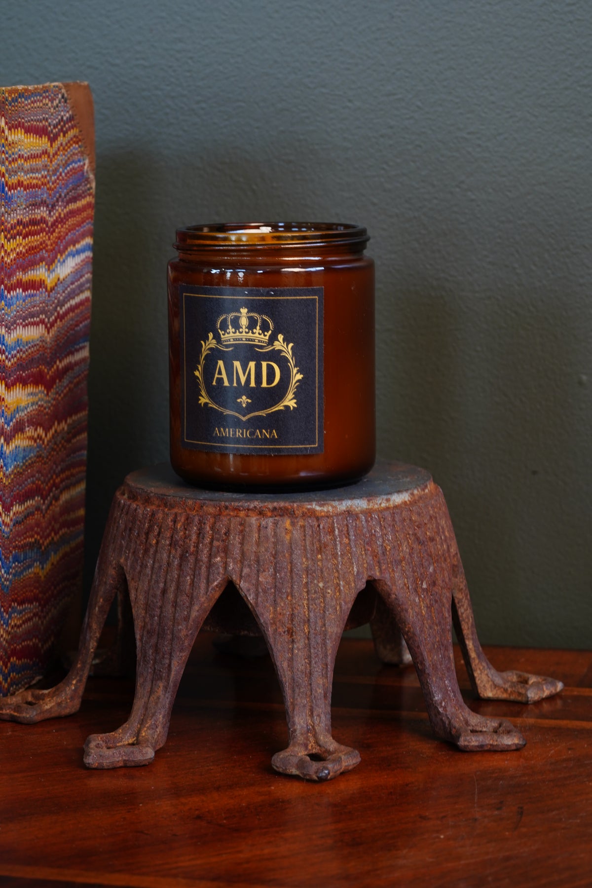Vintage Styson Cast Iron Pedestal Stand Candle Holder Industrial Base