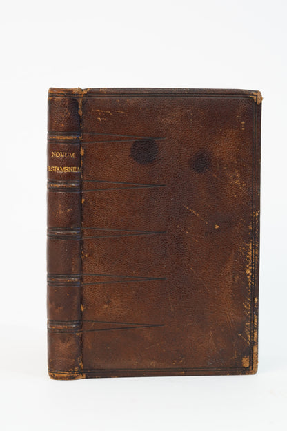1852 Theodore Beza Novum Testamentum Gauffered Edge Book