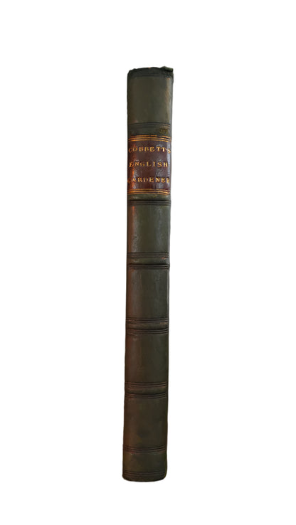1838 Cobbett English Gardener Fold-Out Plate Half Leather