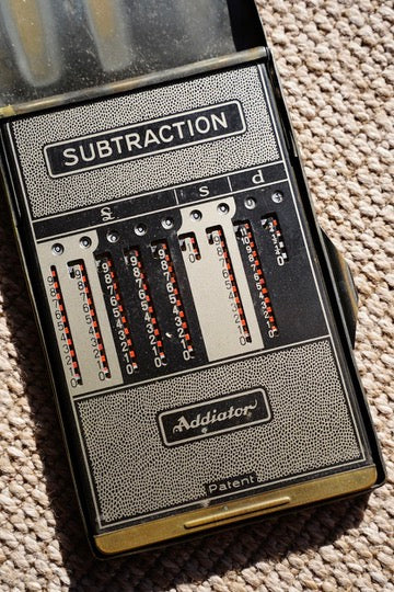 Vintage Pocket Adding Machine, Pre Decimal Sterling