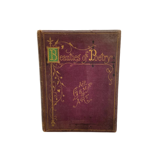 "Beauties of Poetry and Gems of Art" Victorian Cloth Book