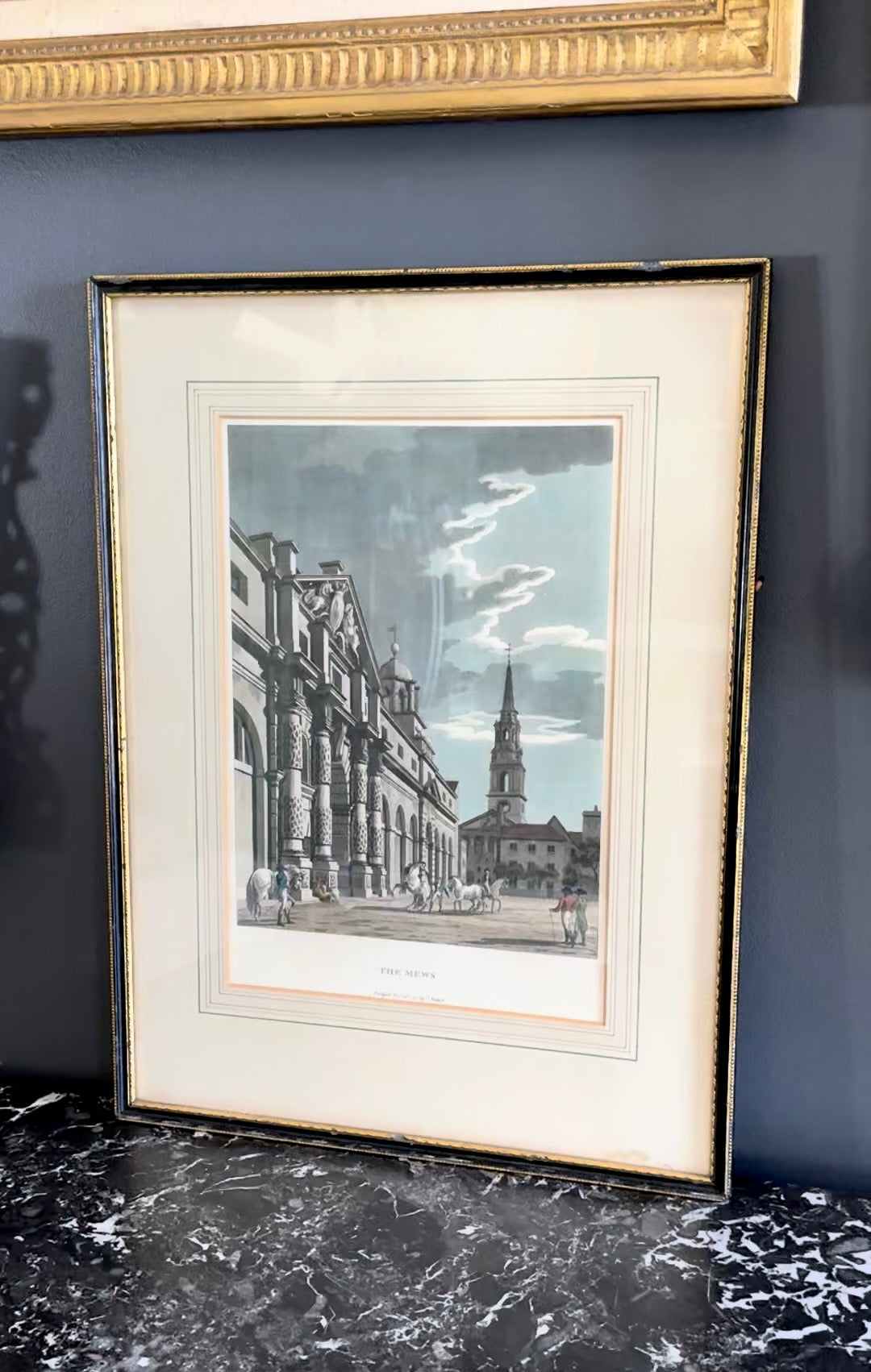 1794 "The Mews" Hand Colored Aquatint Print by Thomas Malton the Younger (1748-1804)