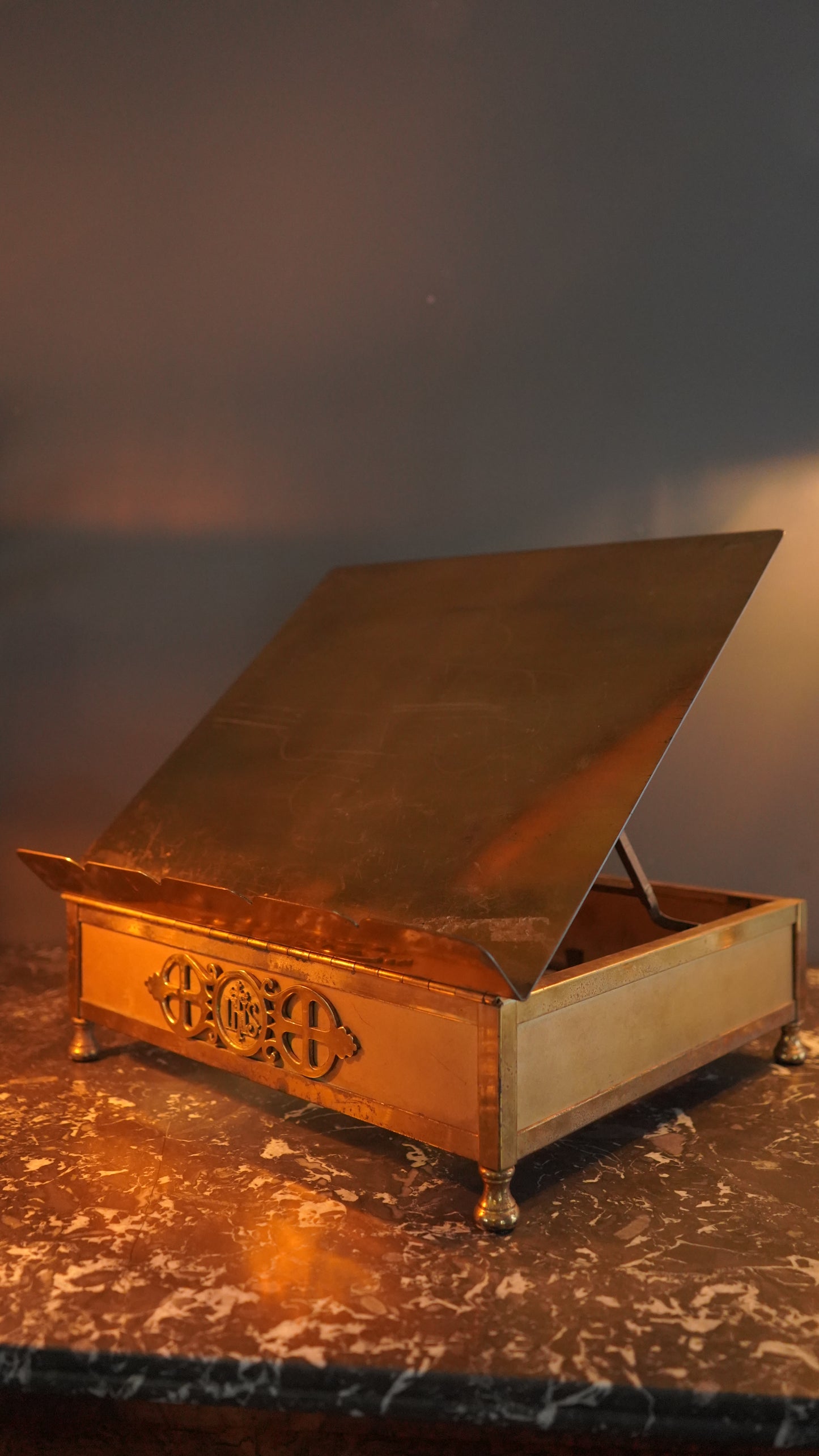 Antique Brass Adjustable Bible Book Stand