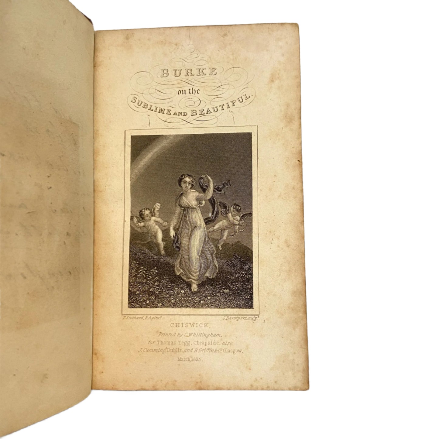 1825 Burke On the Sublime and Beautiful by Edmund Burke – Philosophy Book in Fine Gilt Leather Binding