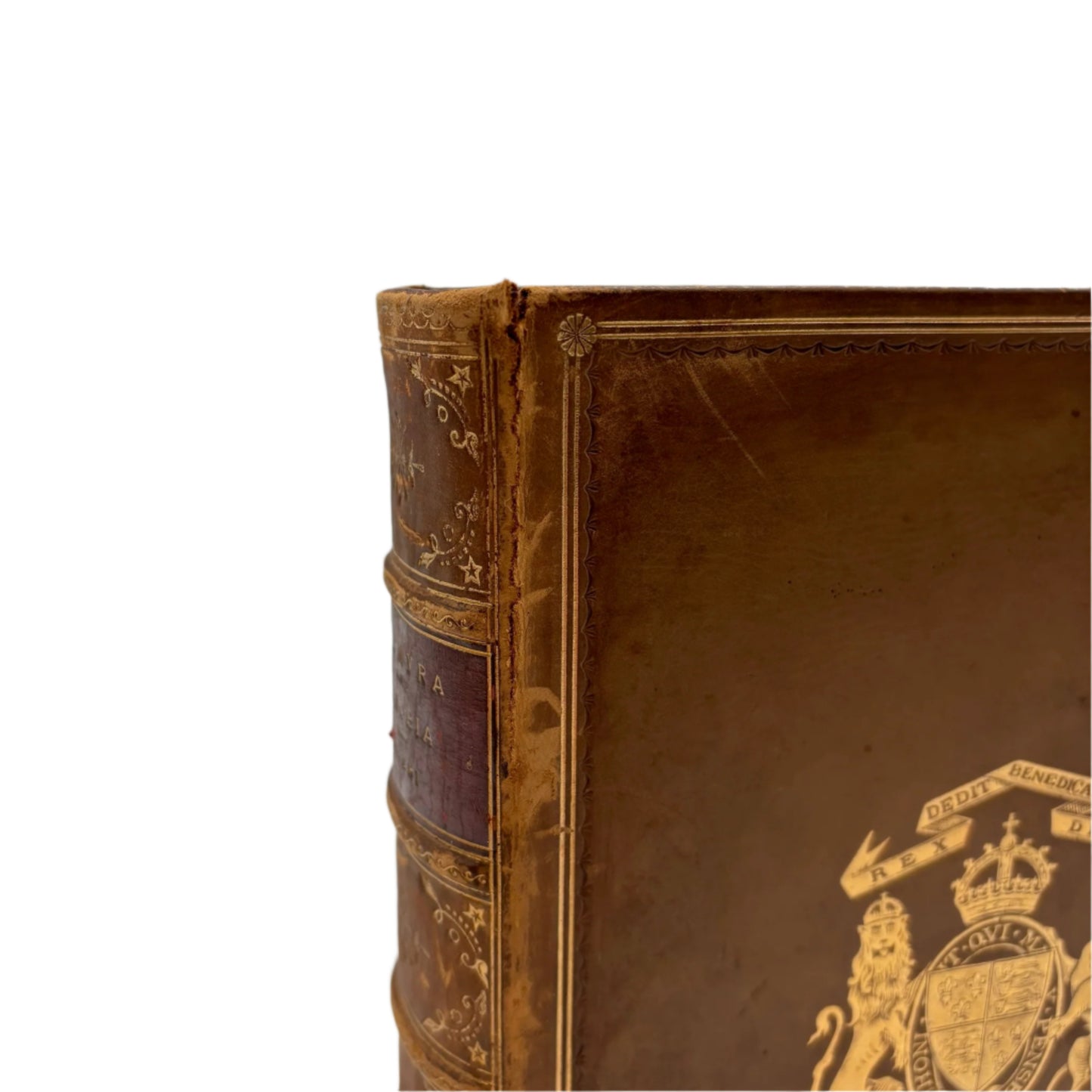 Antique History Book Palmyra and Zenobia by William Wright 1895 Full Calf Prize Binding with Royal Arms