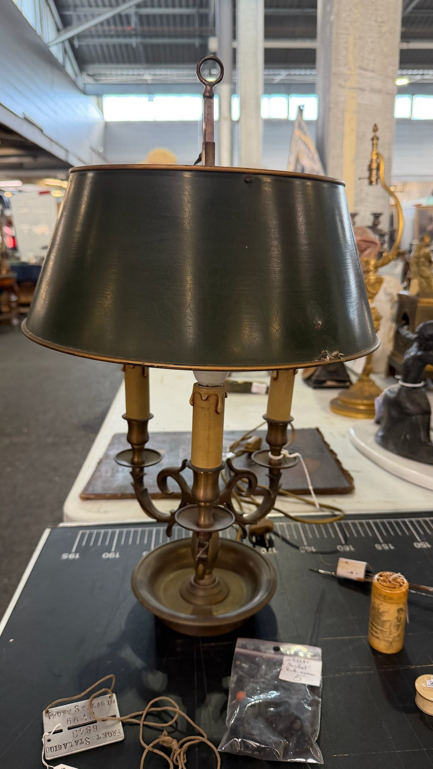 Vintage French Louis XVI Style Bouillotte Lamp