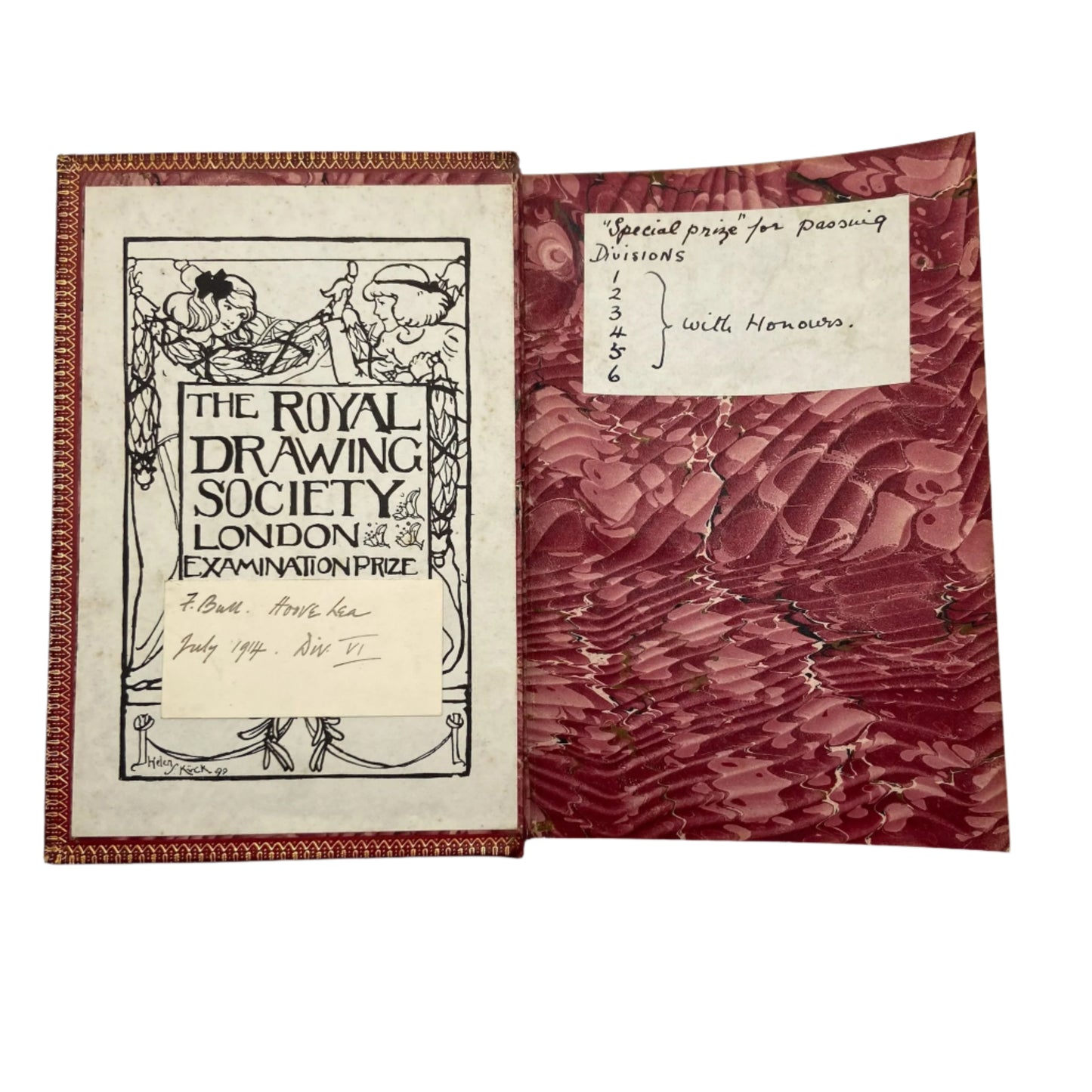 1912 "Highways and Byways in Sussex" Red Full Leather Prize Binding Book