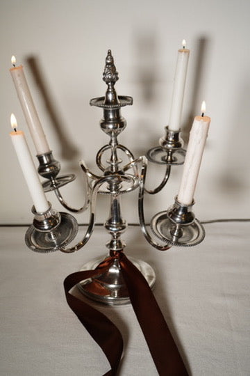 Eureka Silver Co. Quadruple-Plated Five-Arm Candelabrum, c. 1890–1910