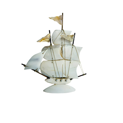 Vintage Mother-of-Pearl Sailing Ship