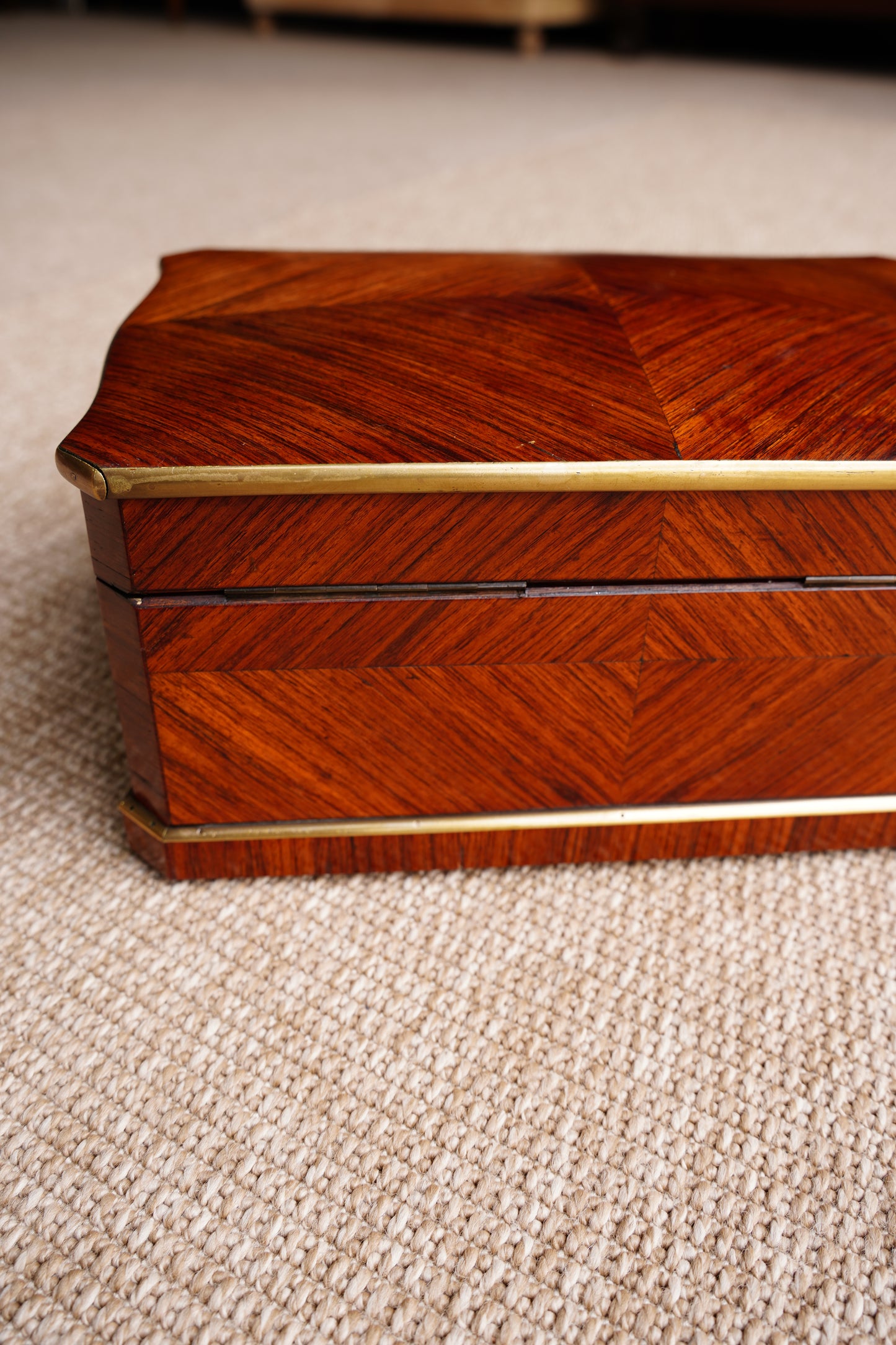 Antique Napoleon III Rosewood Jewelry Box