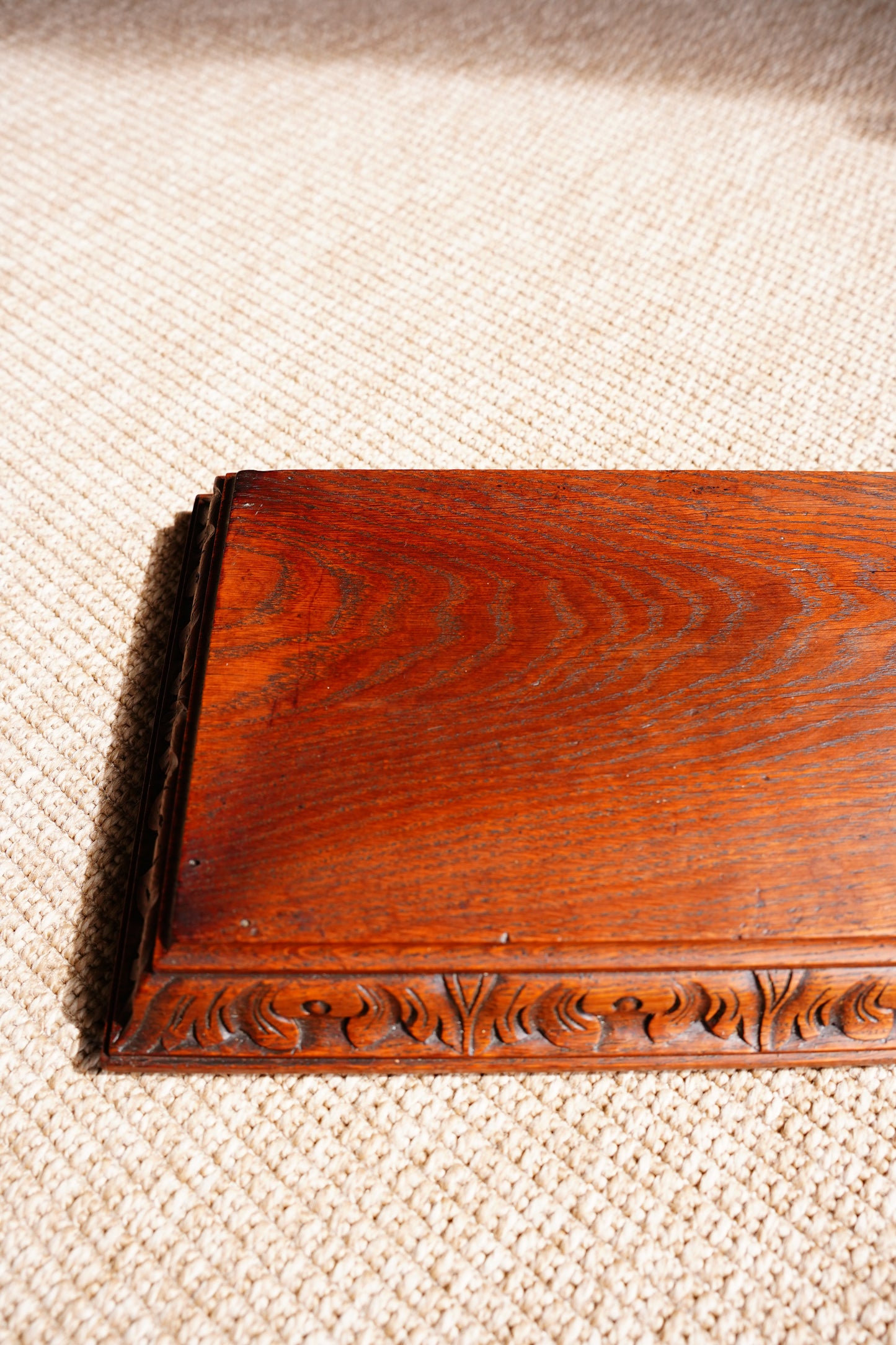 Antique Carved Oak Display Riser