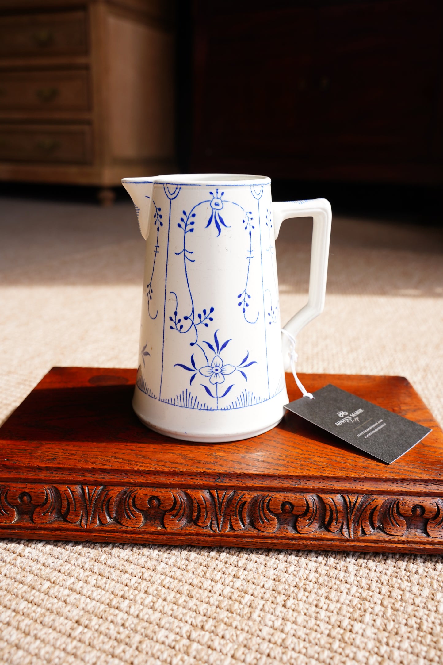 Antique Carved Oak Display Riser