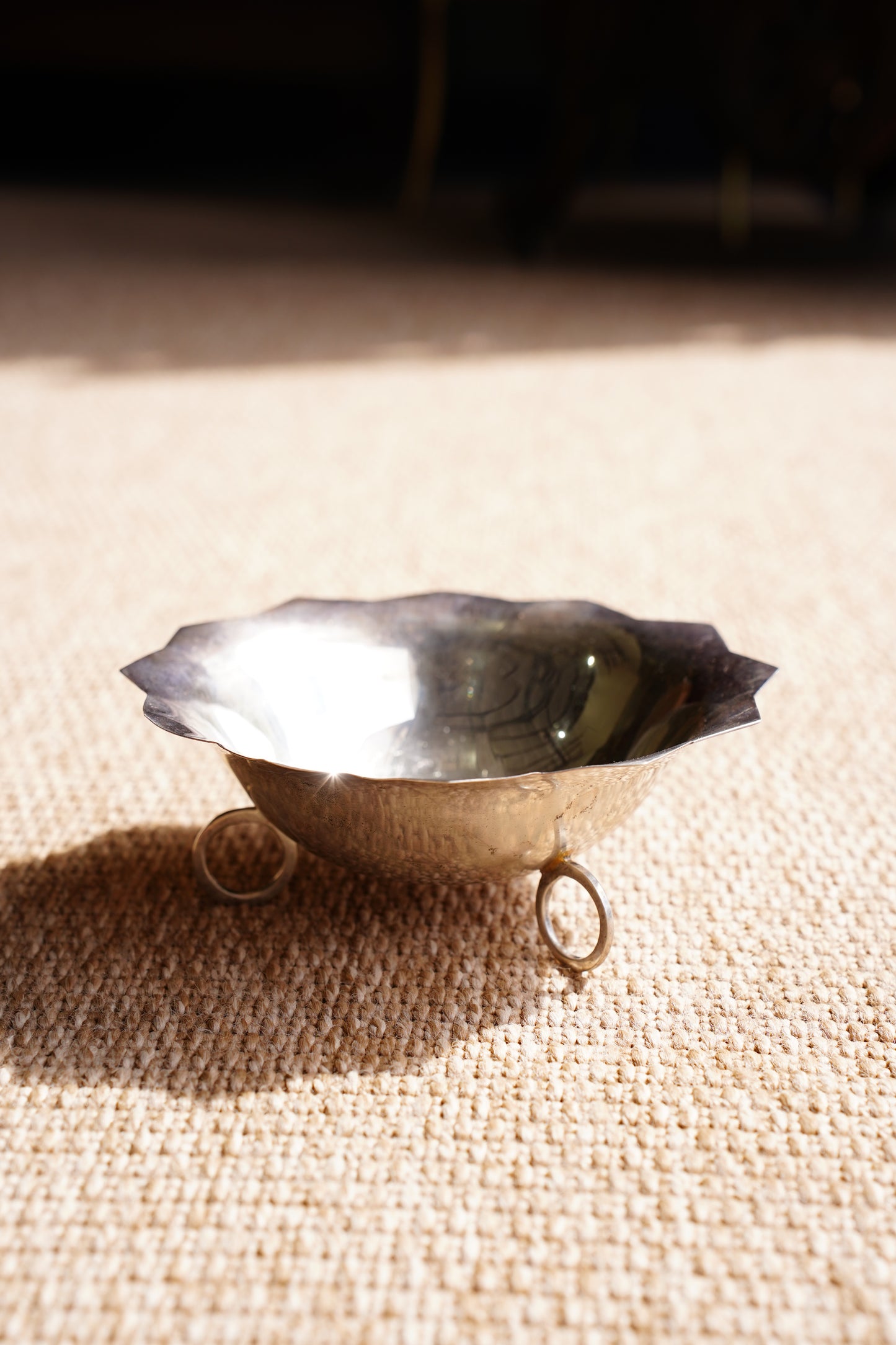 Vintage Mexican Sterling Silver Footed Bowl