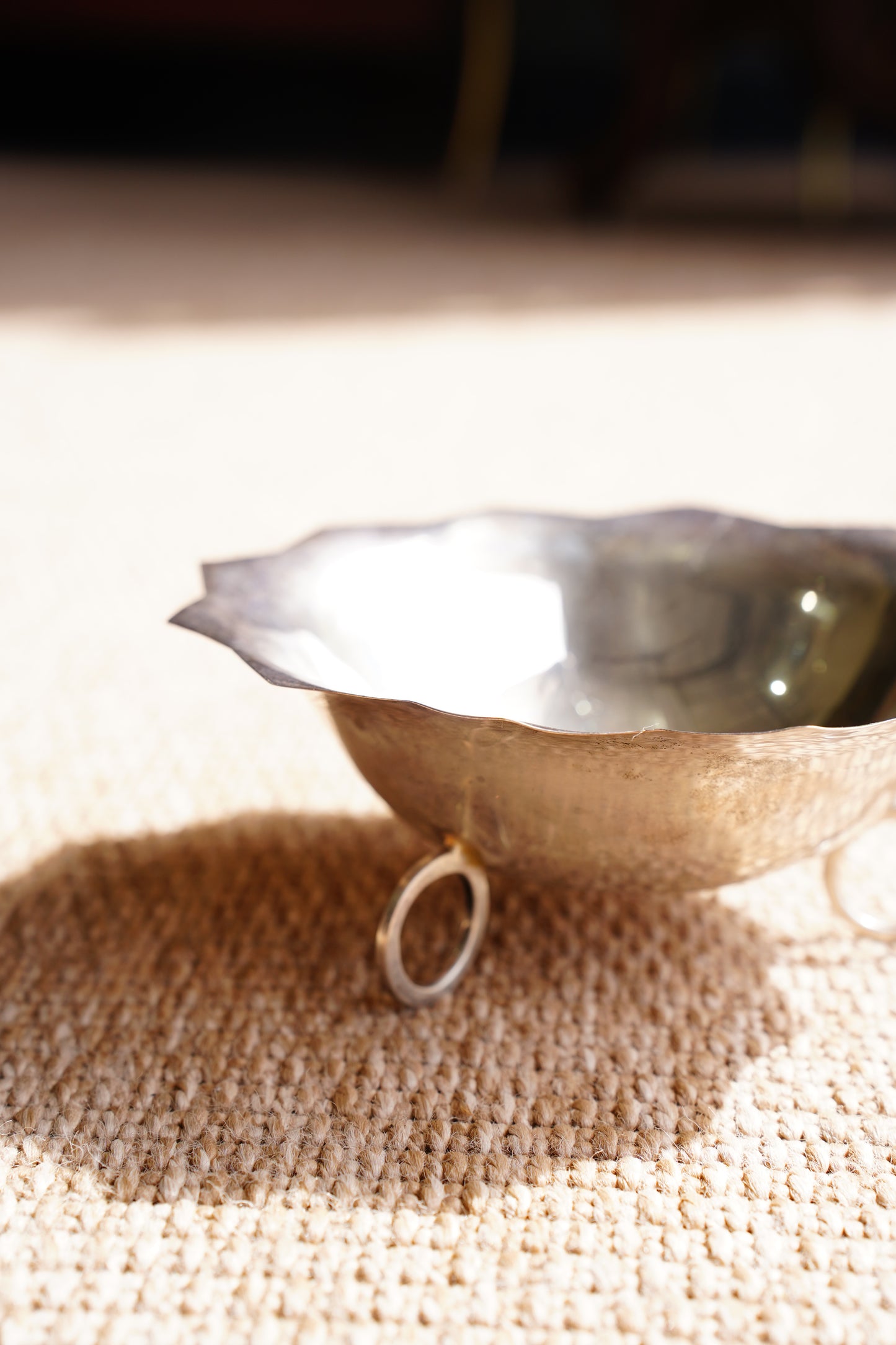 Vintage Mexican Sterling Silver Footed Bowl