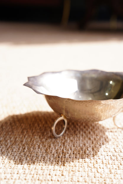 Vintage Mexican Sterling Silver Footed Bowl