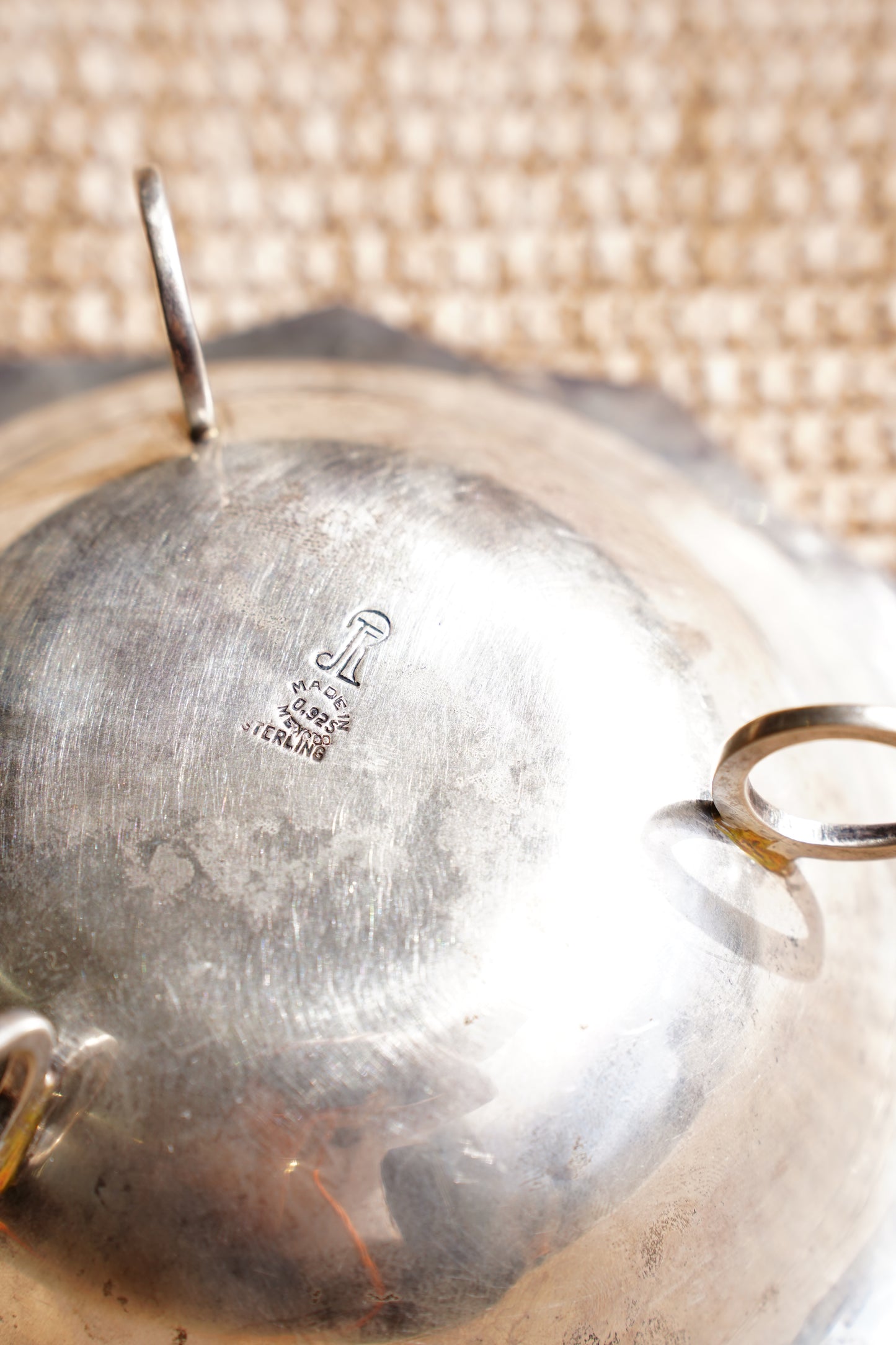 Vintage Mexican Sterling Silver Footed Bowl