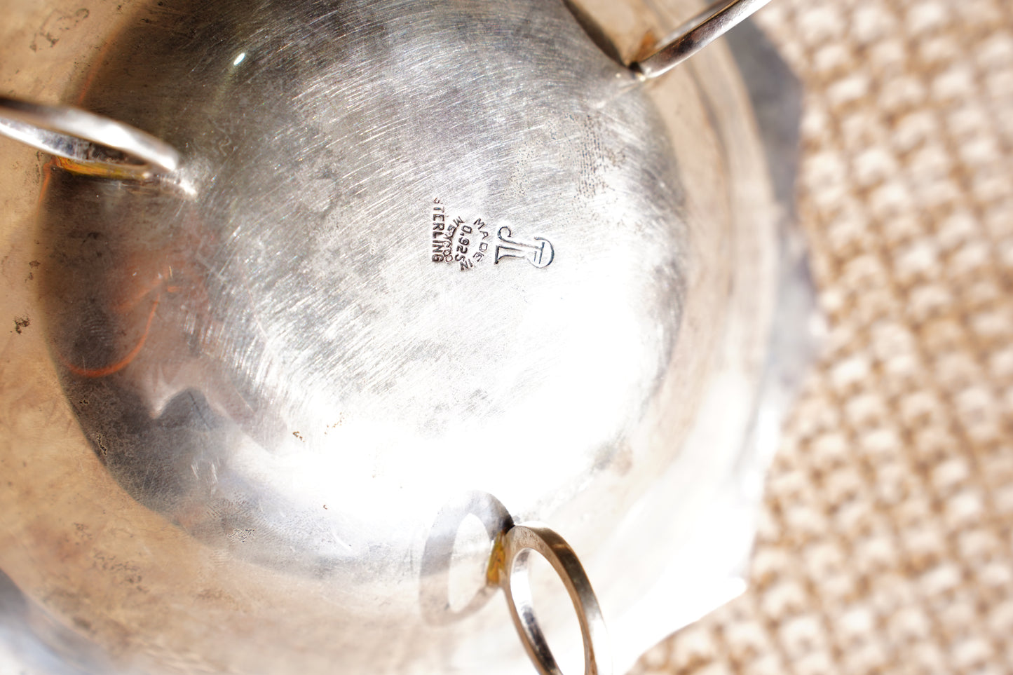 Vintage Mexican Sterling Silver Footed Bowl