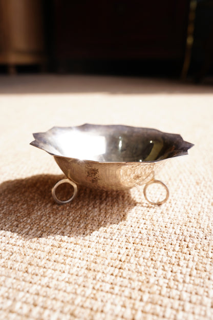 Vintage Mexican Sterling Silver Footed Bowl
