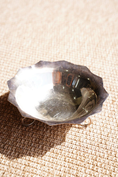 Vintage Mexican Sterling Silver Footed Bowl