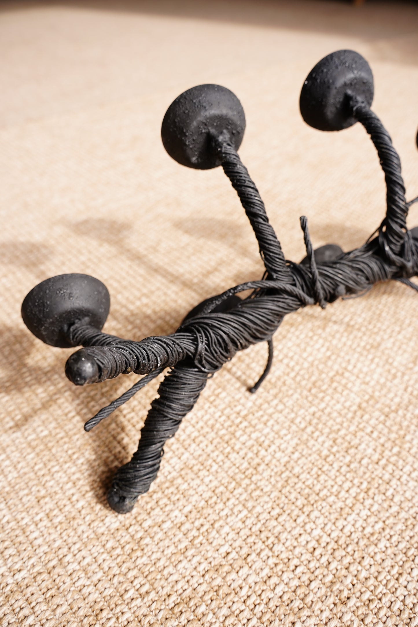 Black Sculptural Candelabra