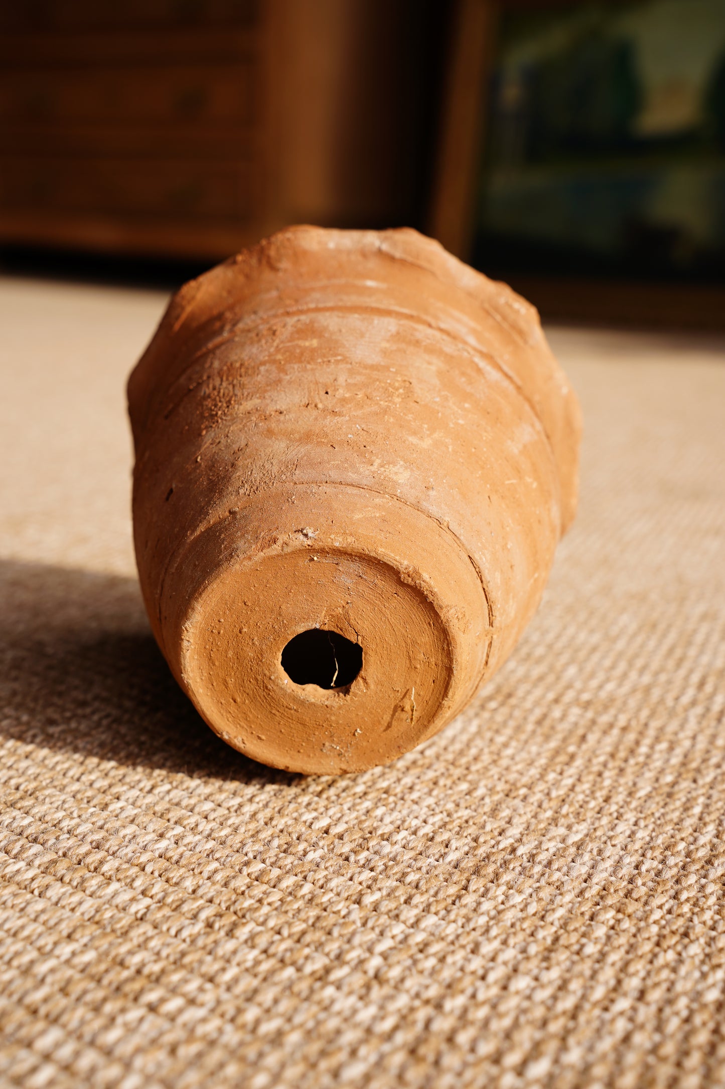 New Terracotta Ruffle Rim Garden Pot, Aged Finish