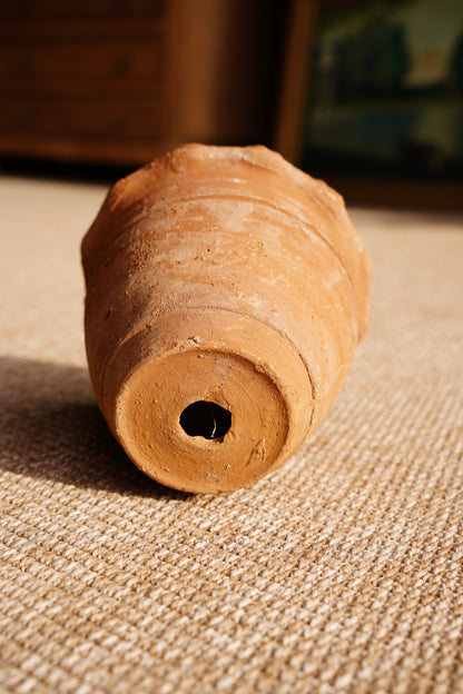 New Terracotta Ruffle Rim Garden Pot, Aged Finish