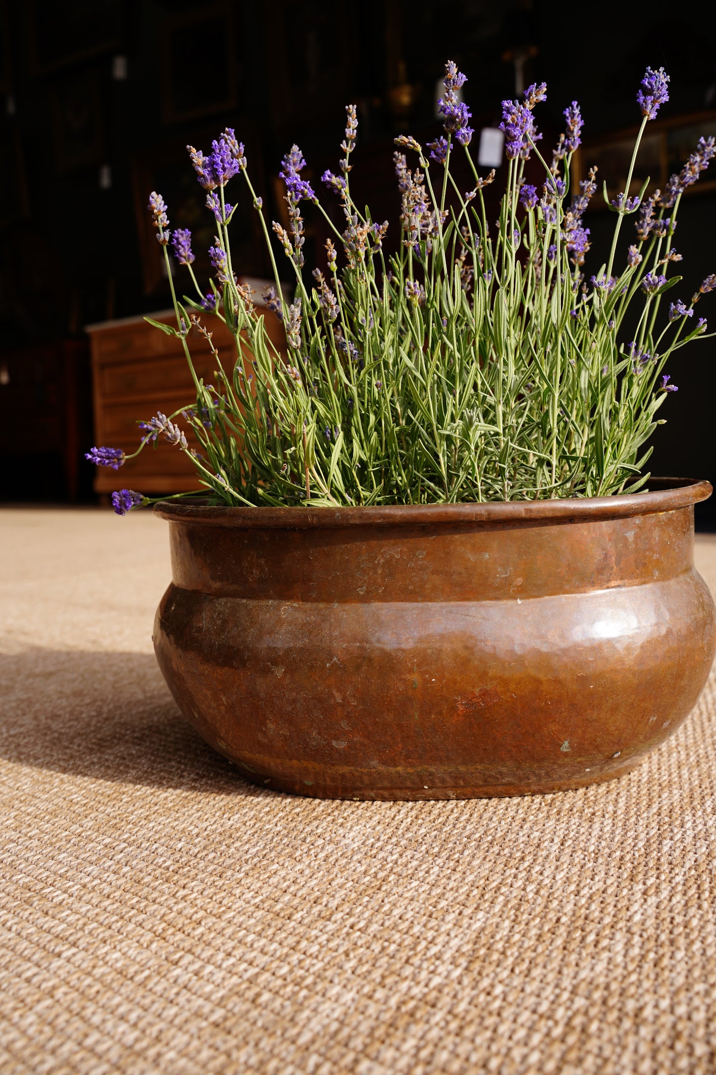 Vintage Hammered Copper Planter