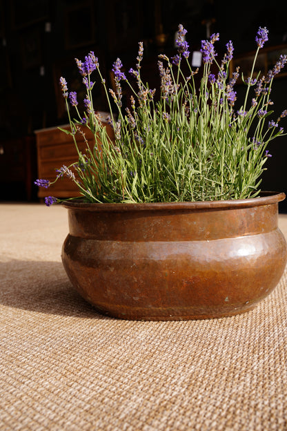 Vintage Hammered Copper Planter
