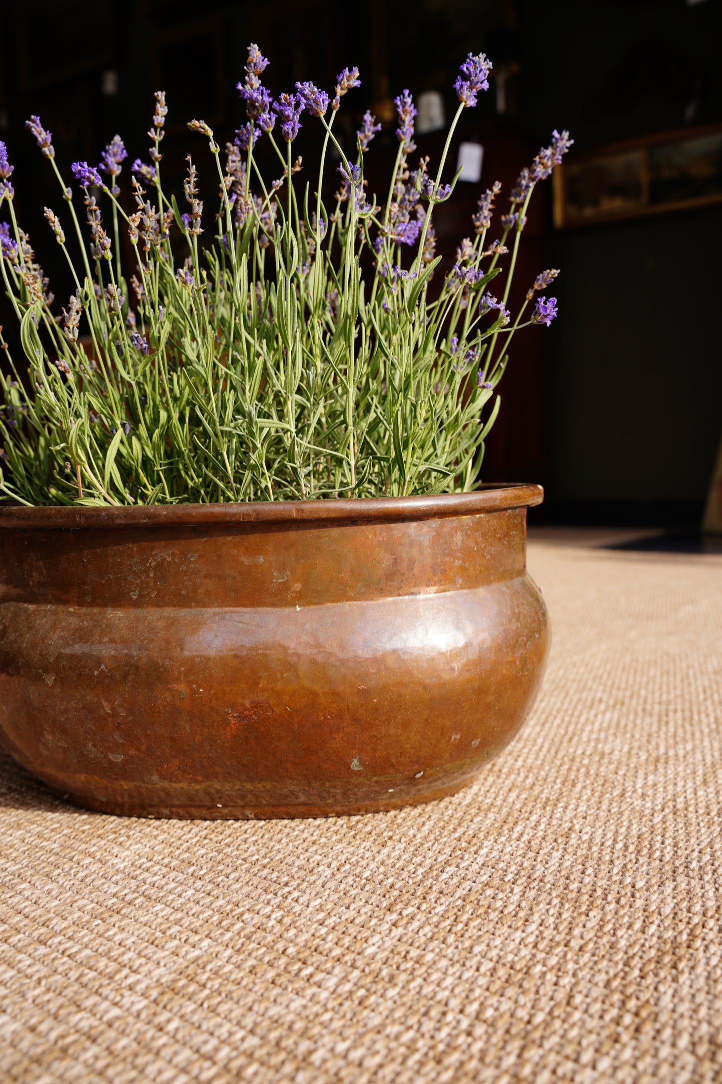 Vintage Hammered Copper Planter
