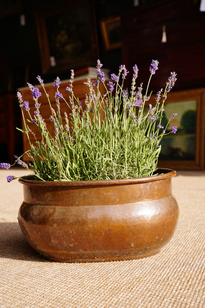 Vintage Hammered Copper Planter