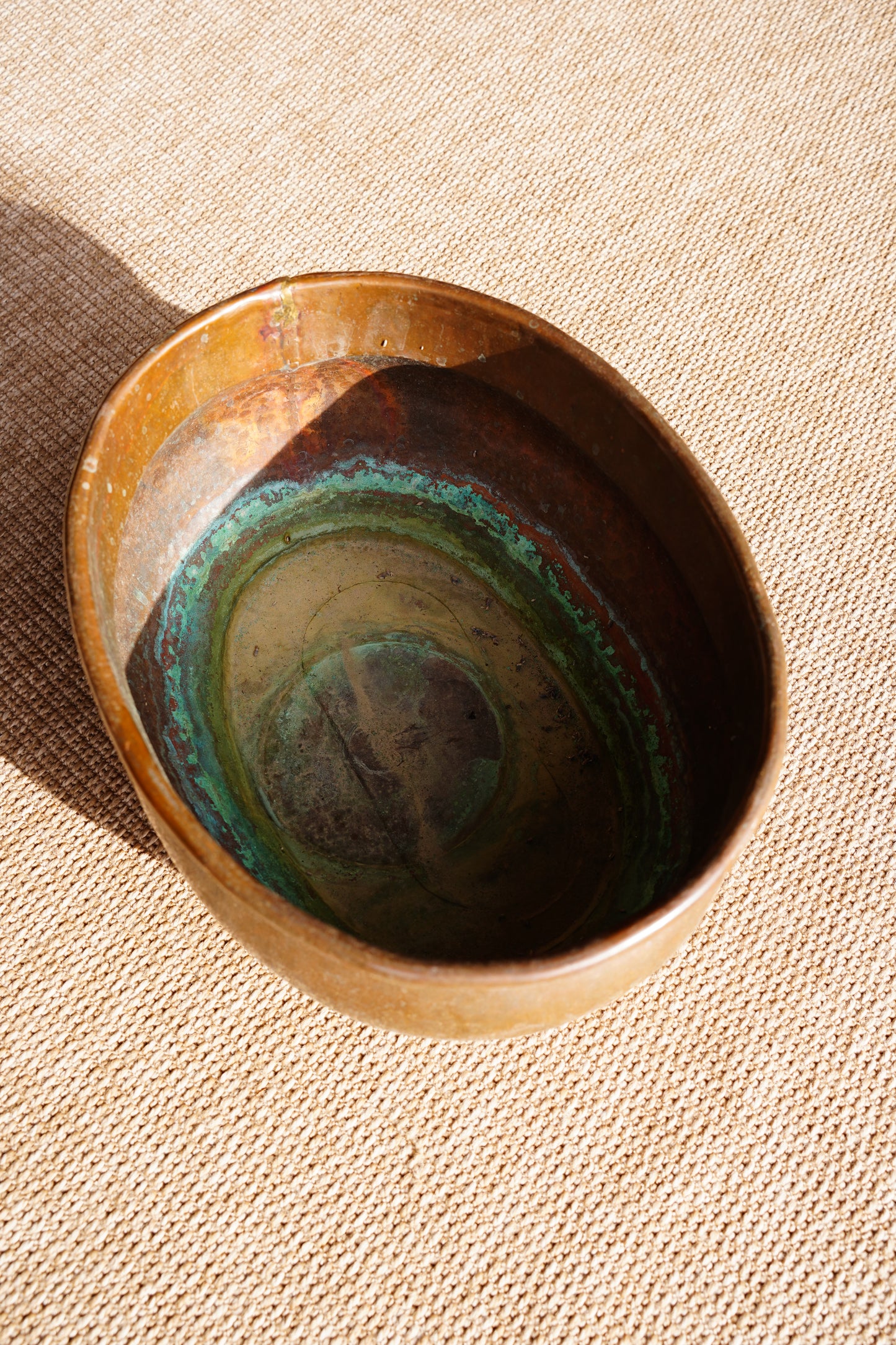 Vintage Hammered Copper Planter