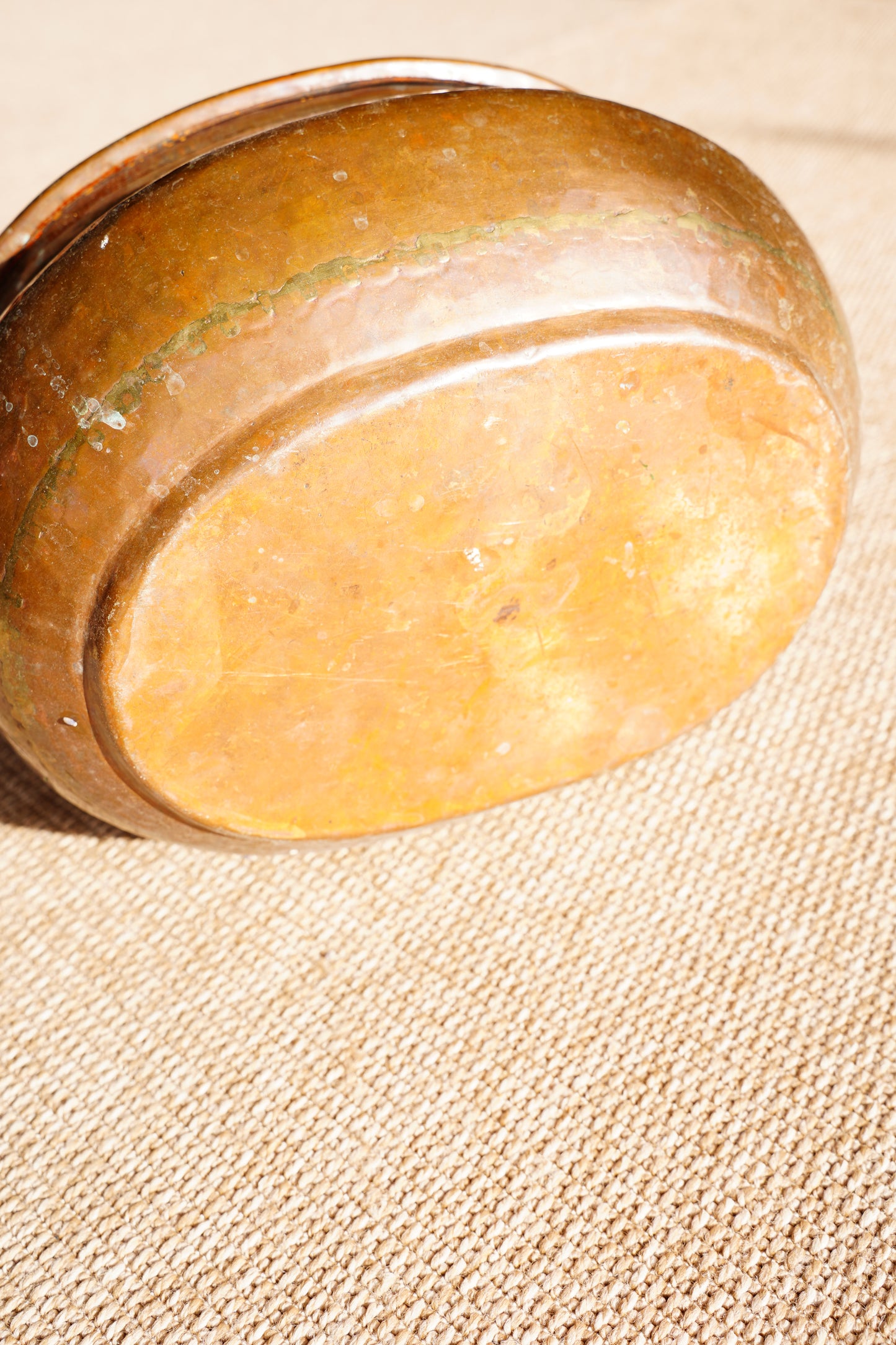 Vintage Hammered Copper Planter