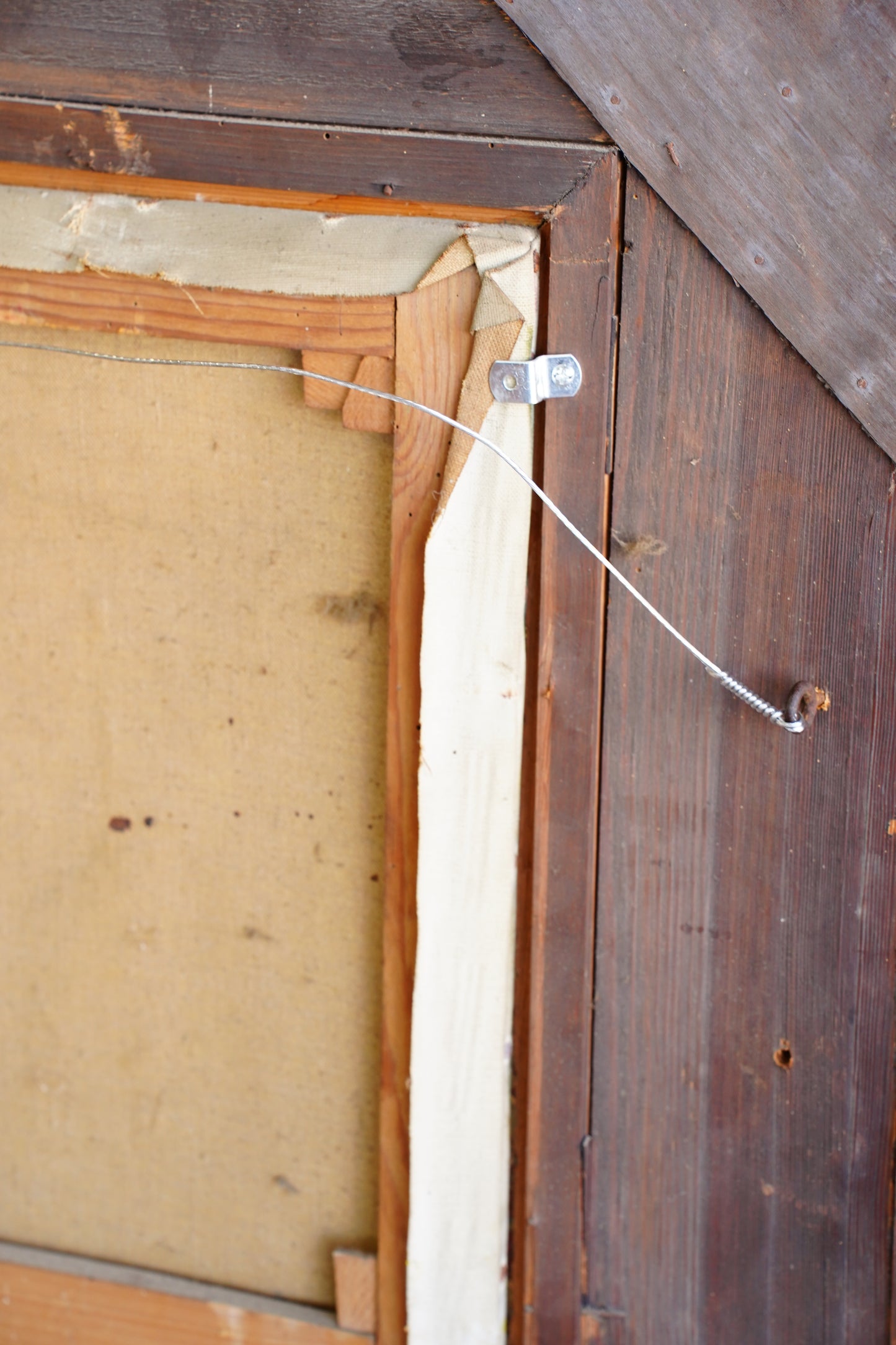 Vintage Signed Forest Path Oil Painting, Tree Lined Lane, 1949