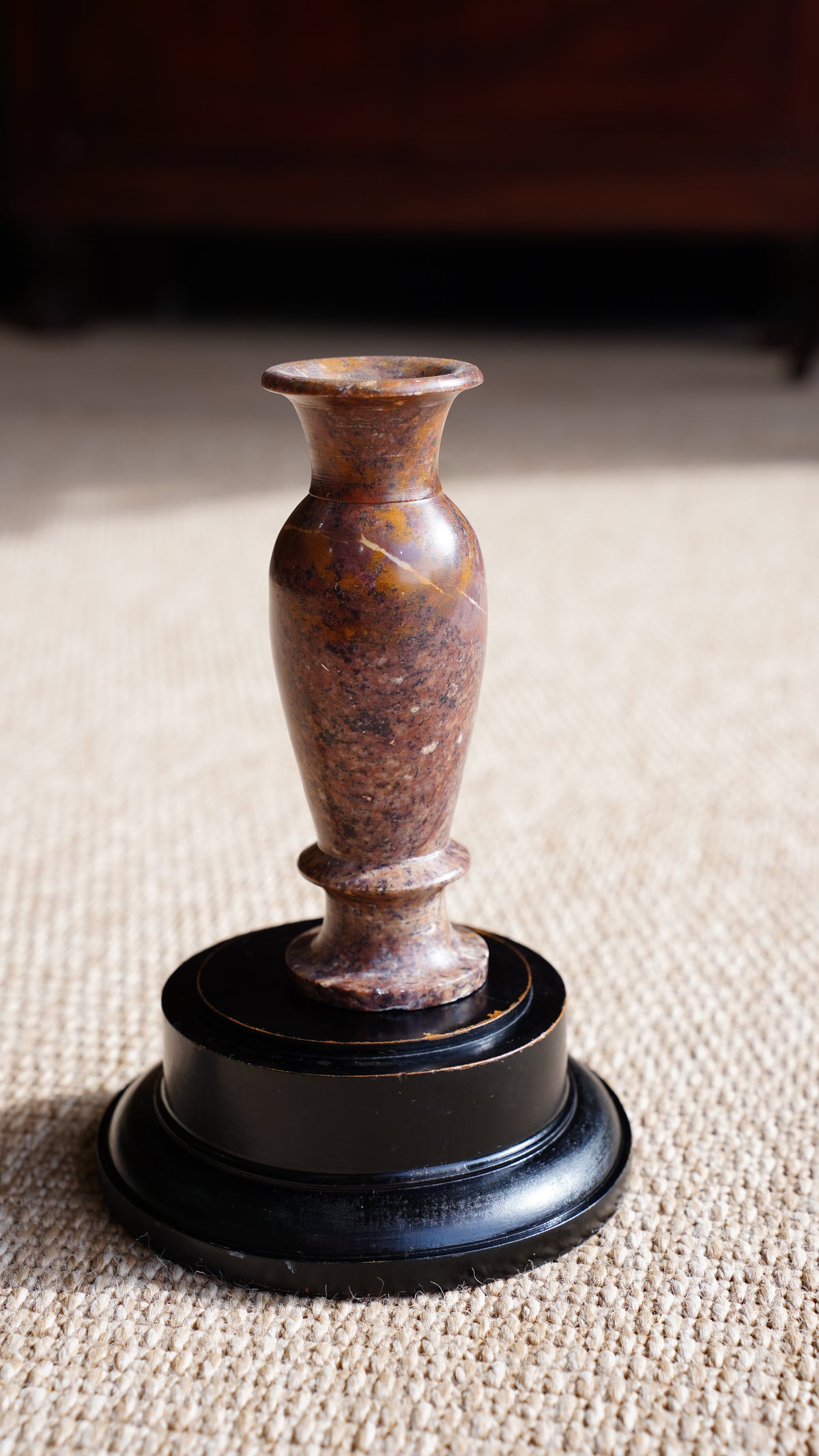 Antique Ebonized Cloche Stand or Riser